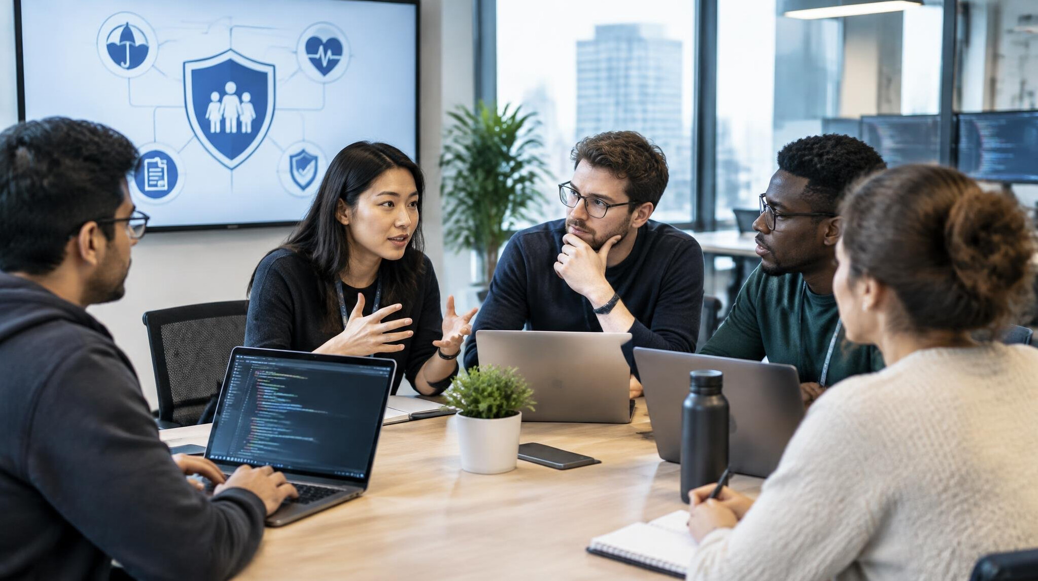 team of developers discussing